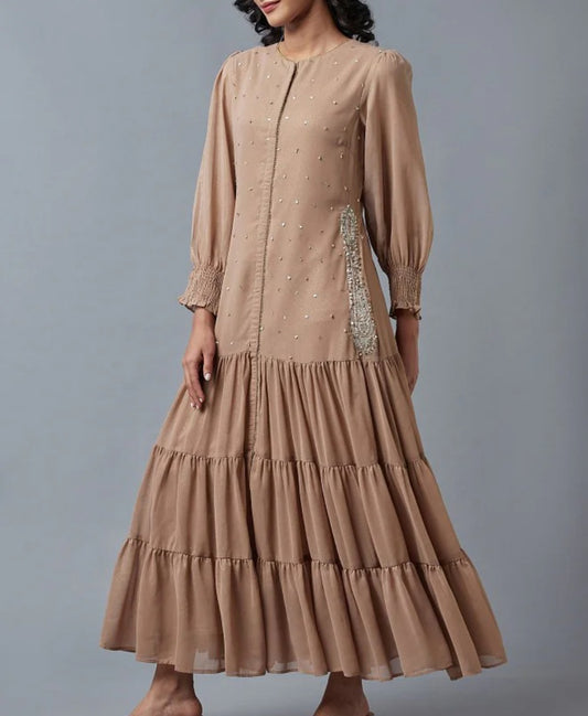 Beige Fusion Dress