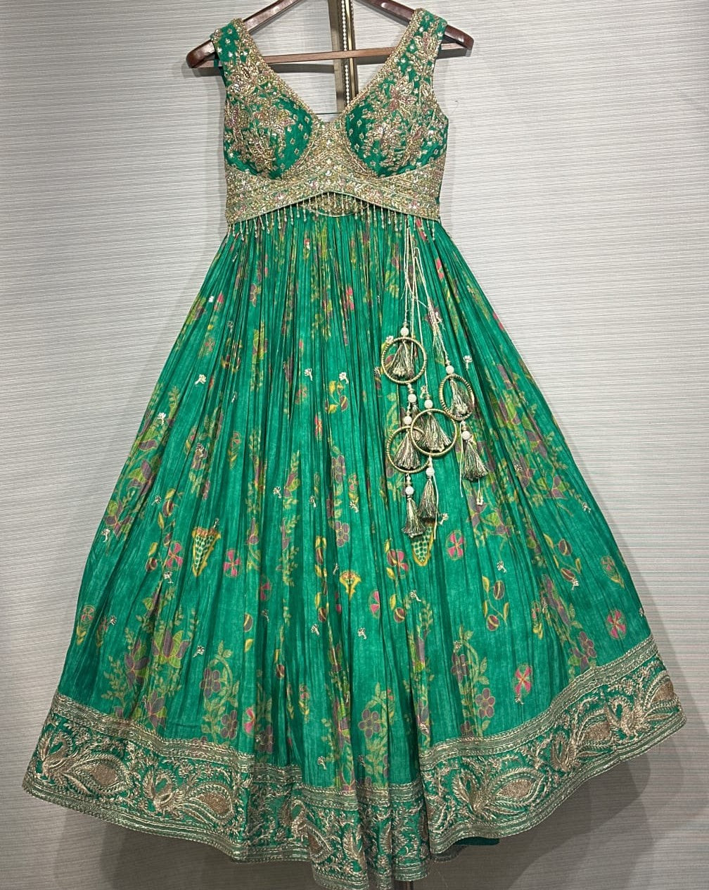 Parrot Green Lehenga