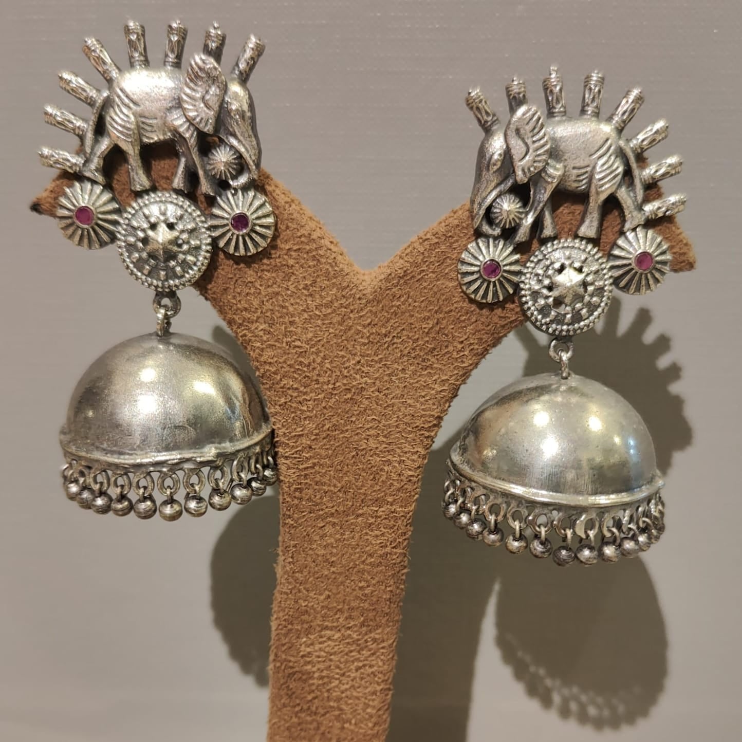 Elephant Oxidised Earrings