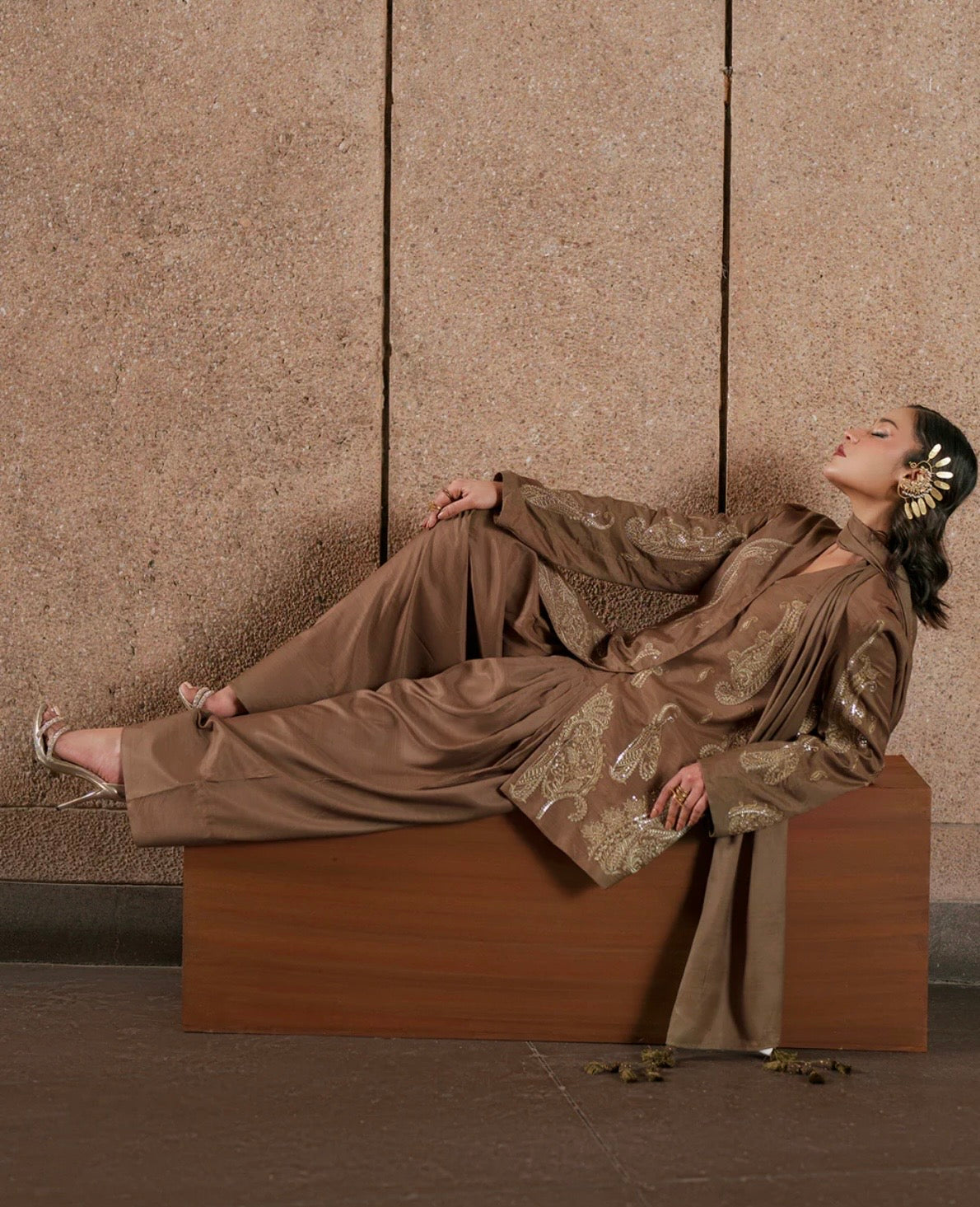 Brown Faarshi Shalwaar Set