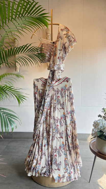 Frill Drape Fusion Palazzo Set