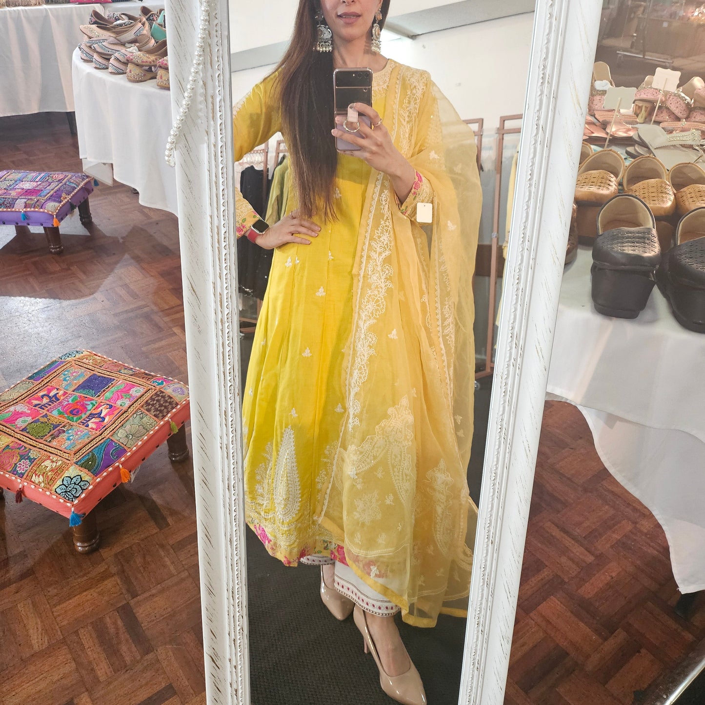 Lemon Yellow Embroidered Lawn Set