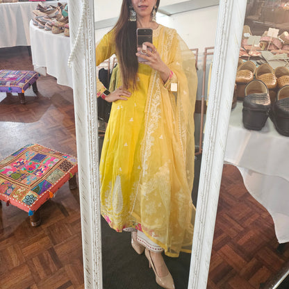 Lemon Yellow Embroidered Lawn Set