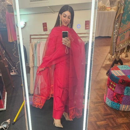 Ruby Red Faarshi Shalwaar