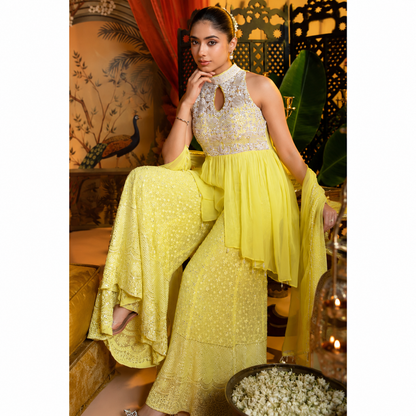✨ Lime Luxe Chiffon Ensemble |