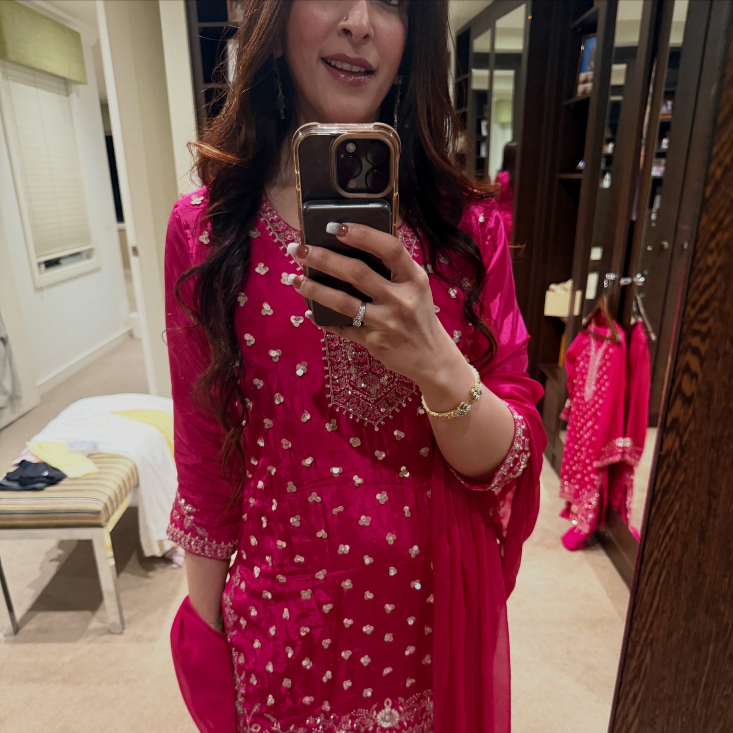 Fuschia Pink Suit