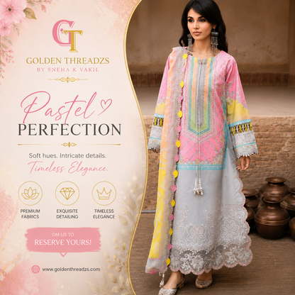 Candy Bloom Embroidered Lawn