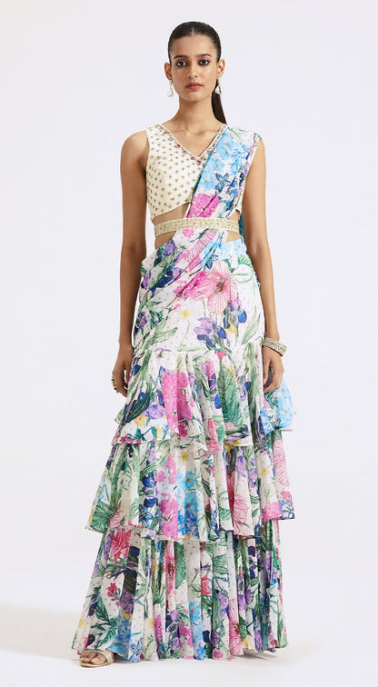 Georgette Ready To Wear Skirt Set