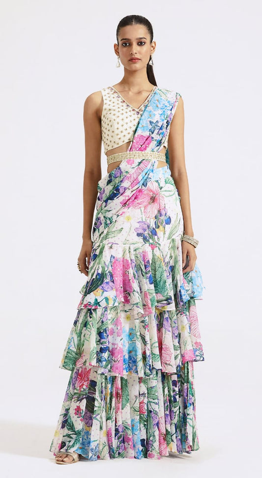 Georgette Ready To Wear Skirt Set