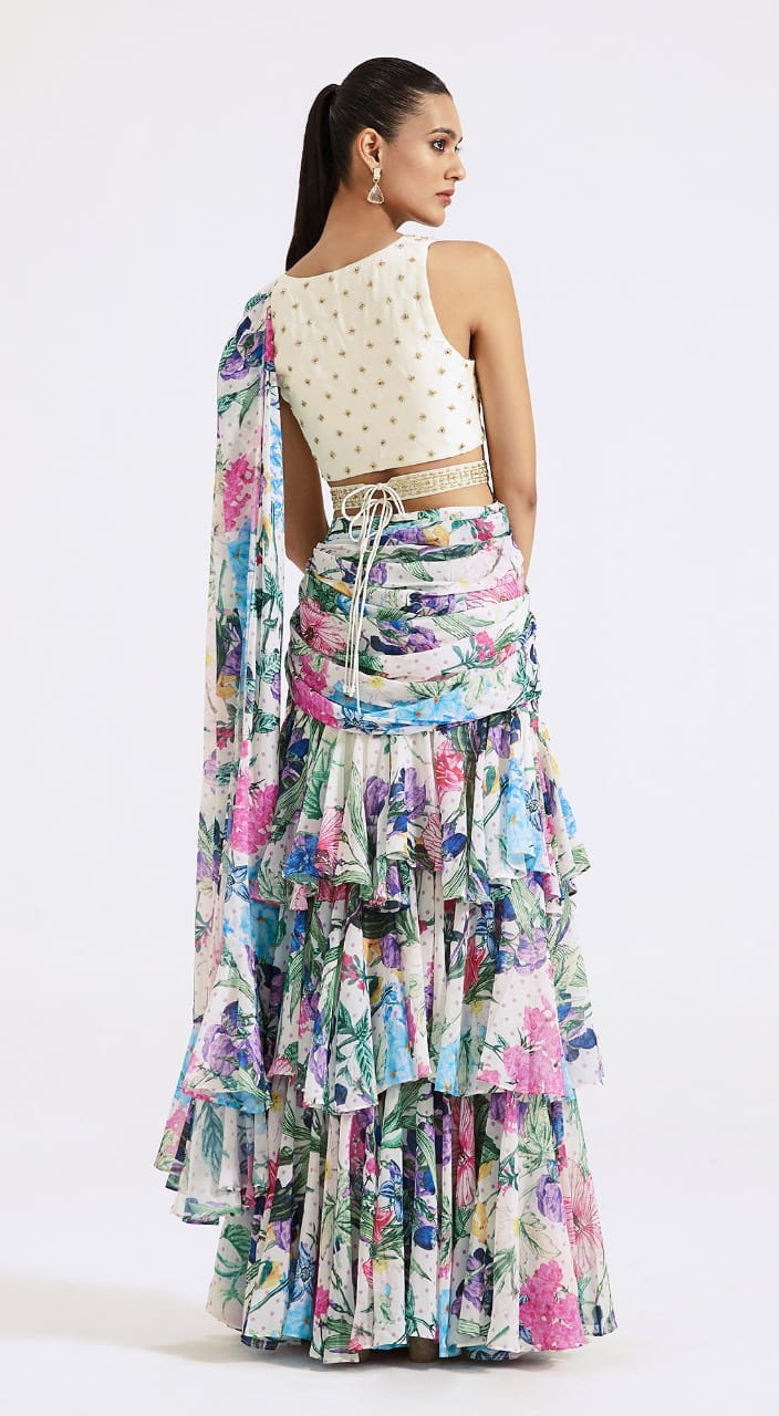 Georgette Ready To Wear Skirt Set