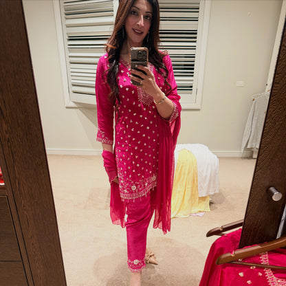 Fuschia Pink Suit