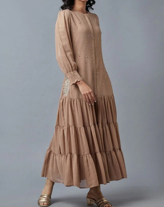 Beige Fusion Dress