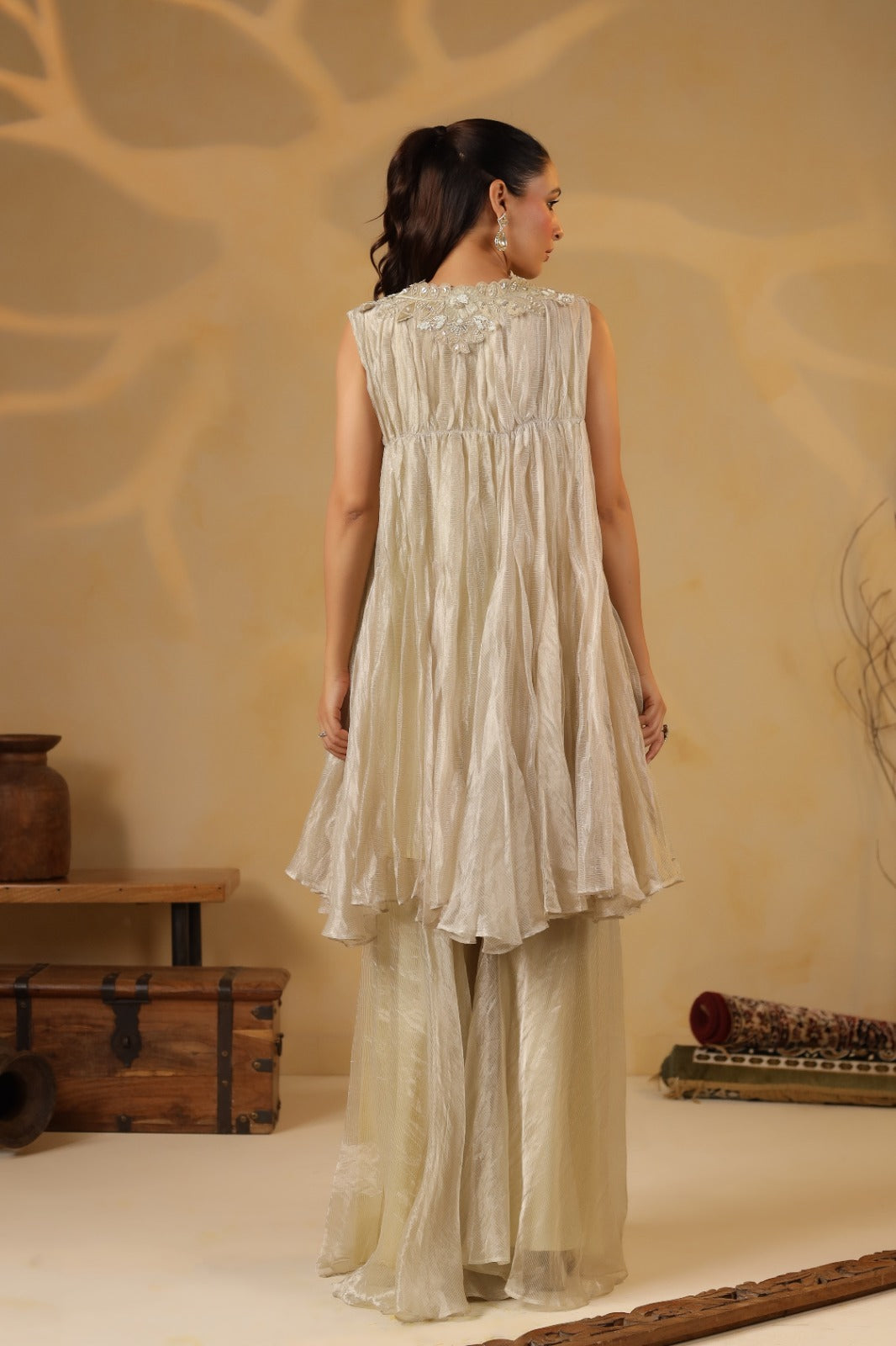 Vanilla White Crush Gharara Set