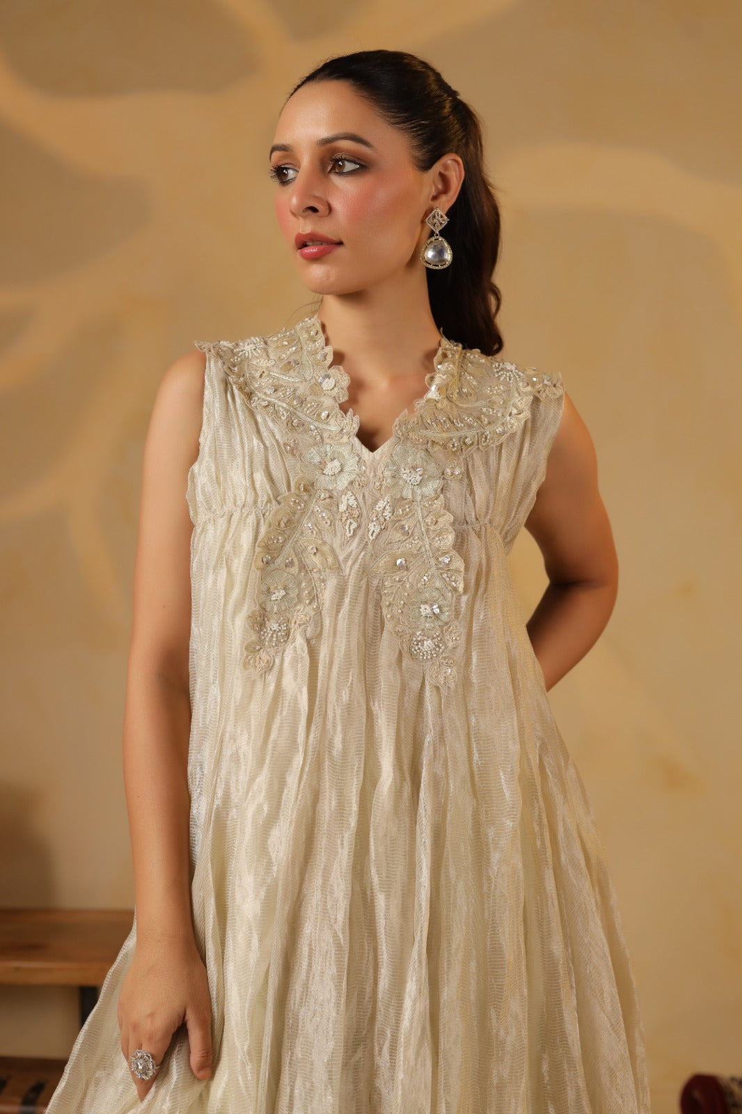 Vanilla White Crush Gharara Set