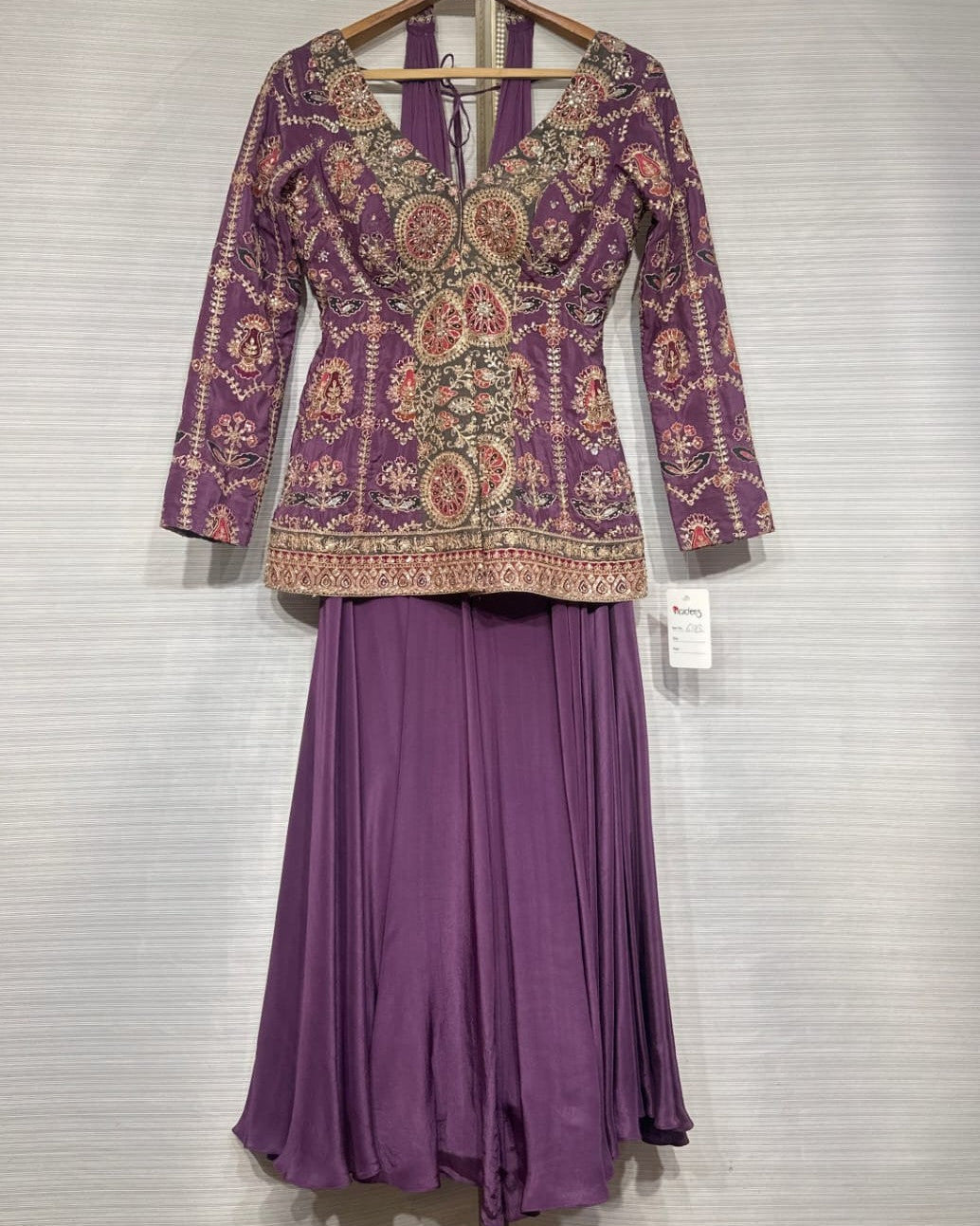 Peplum Top With Silk Sharara