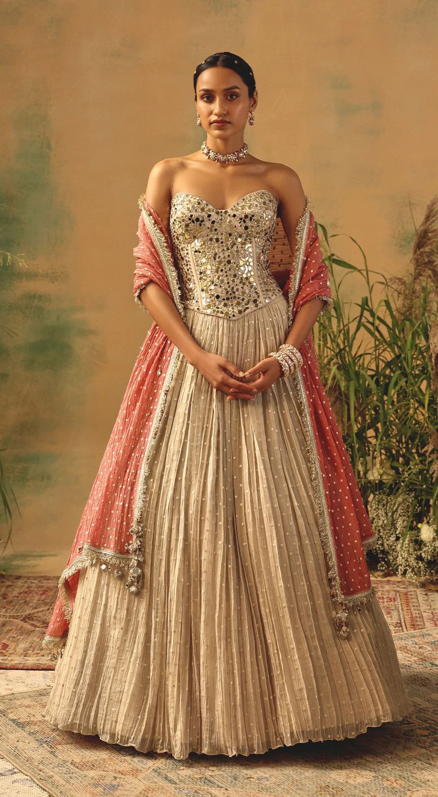 Sequin Corset Lehenga