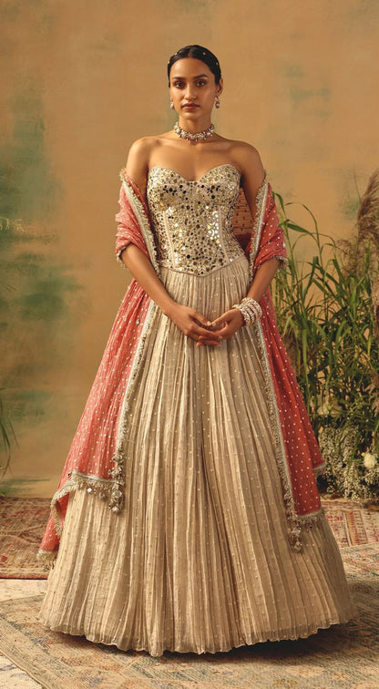 Sequin Corset Lehenga