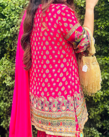 Hot Pink Gharara Set