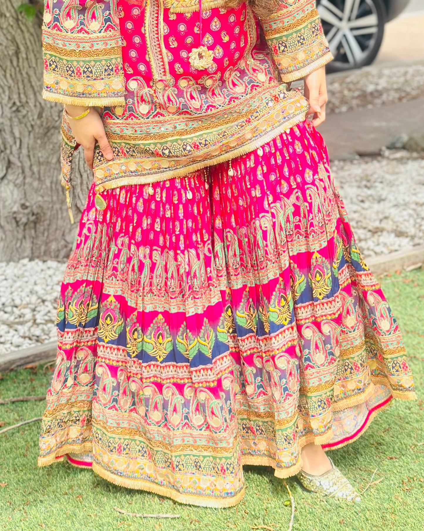 Hot Pink Gharara Set