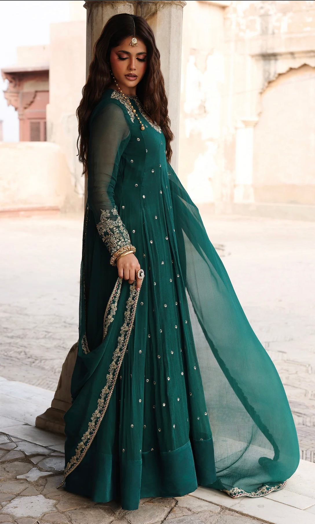 Bottle Green Anaarkali