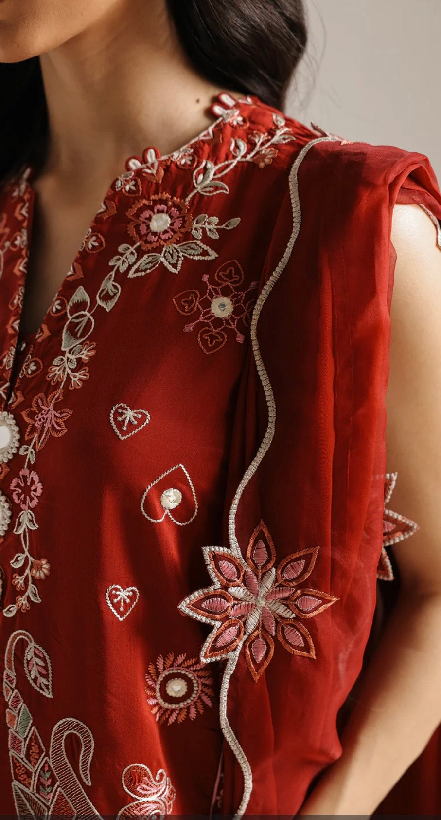 Rust Red Suit Set