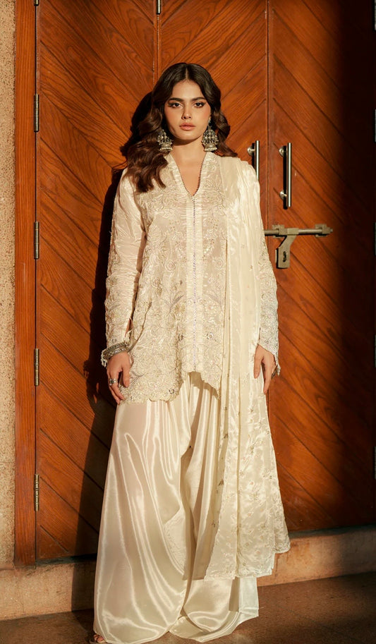 Ivory Silk Suit