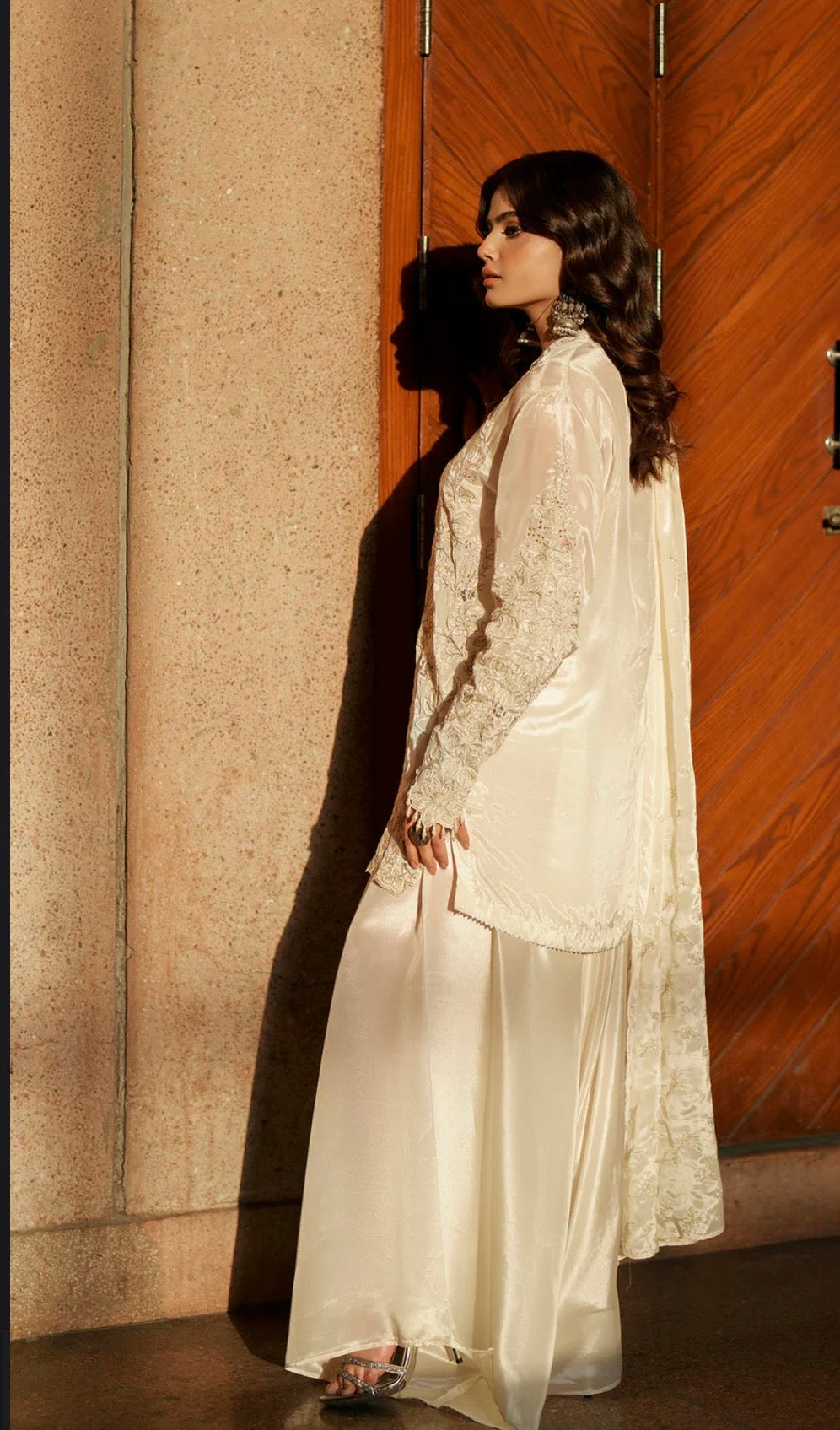 Ivory Silk Suit