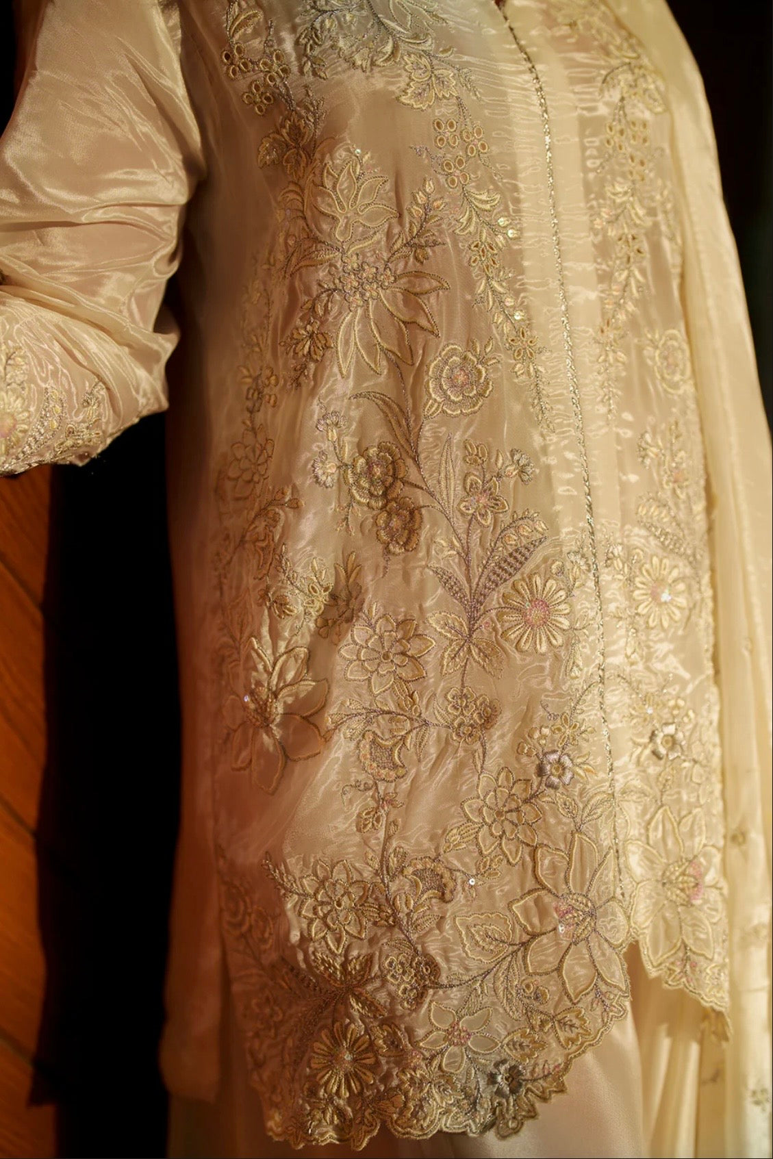 Ivory Silk Suit