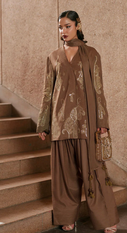 Brown Faarshi Shalwaar Set