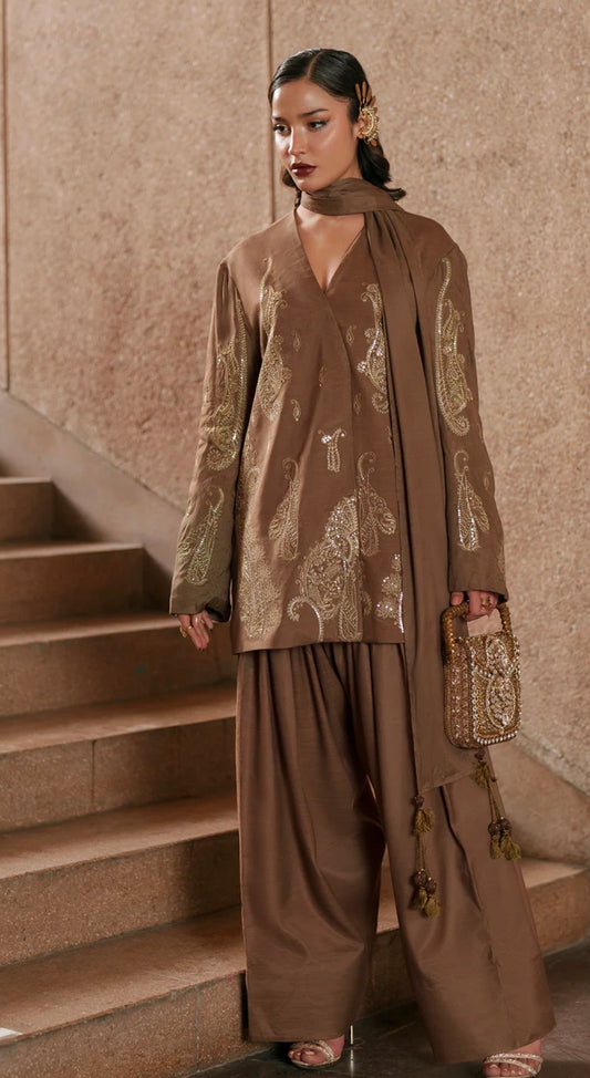 Brown Faarshi Shalwaar Set