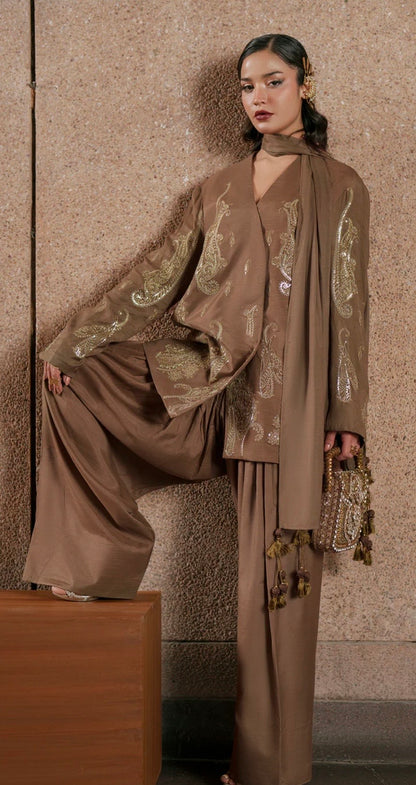 Brown Faarshi Shalwaar Set