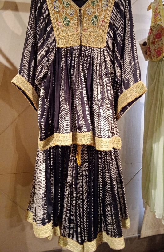 Crepe Kaaftan Gharara Set