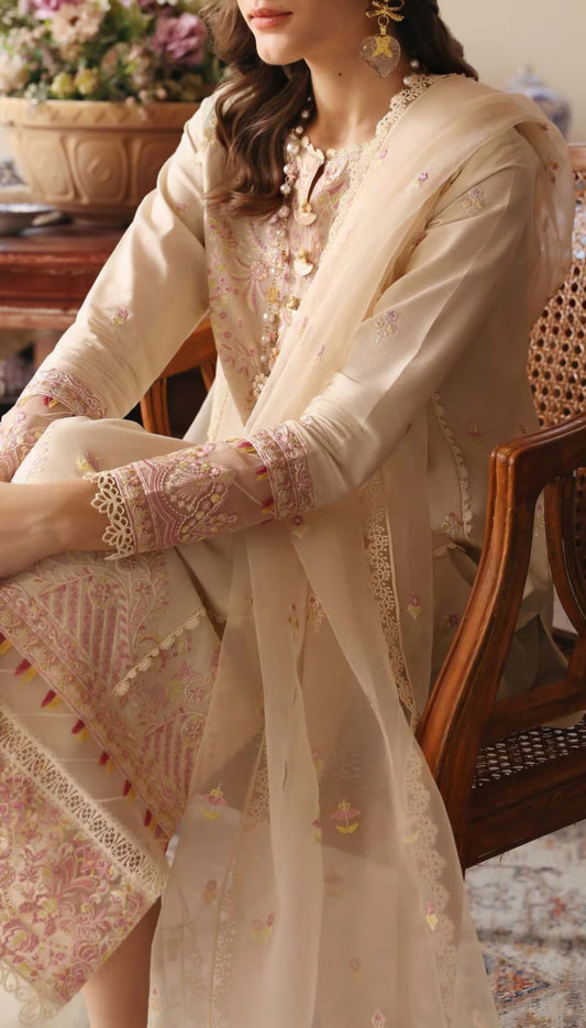 Ivory Cotton Suit Set
