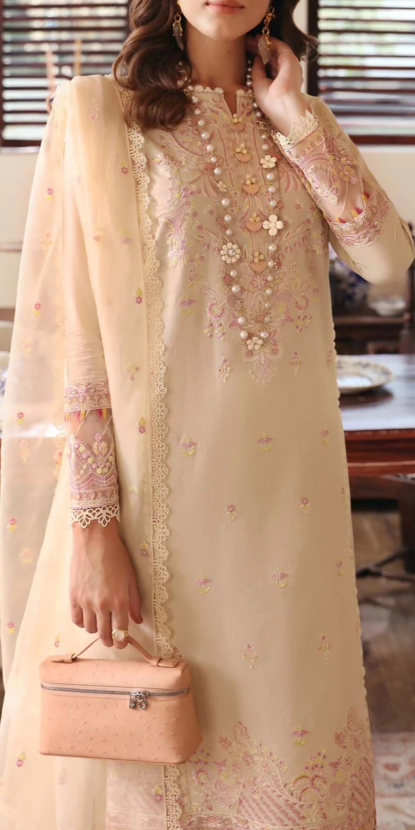 Ivory Cotton Suit Set