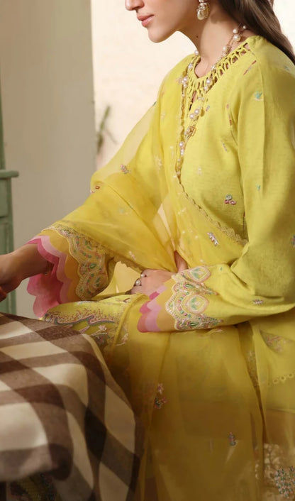 Lemon Yellow Cotton Suit Set