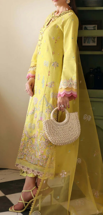 Lemon Yellow Cotton Suit Set