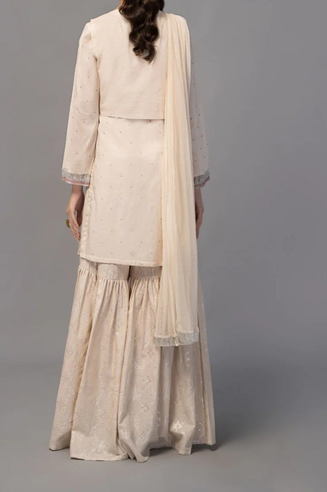 Ivory Gharara Set