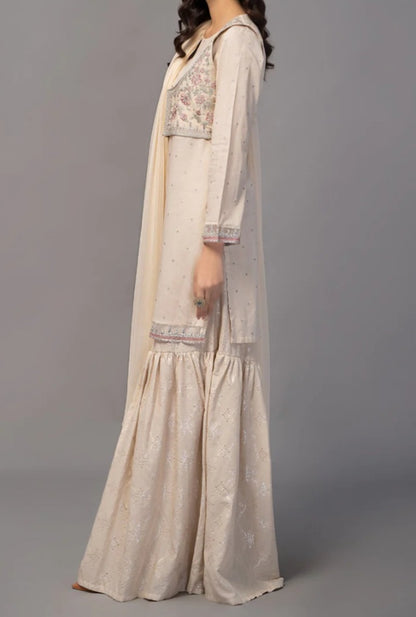 Ivory Gharara Set