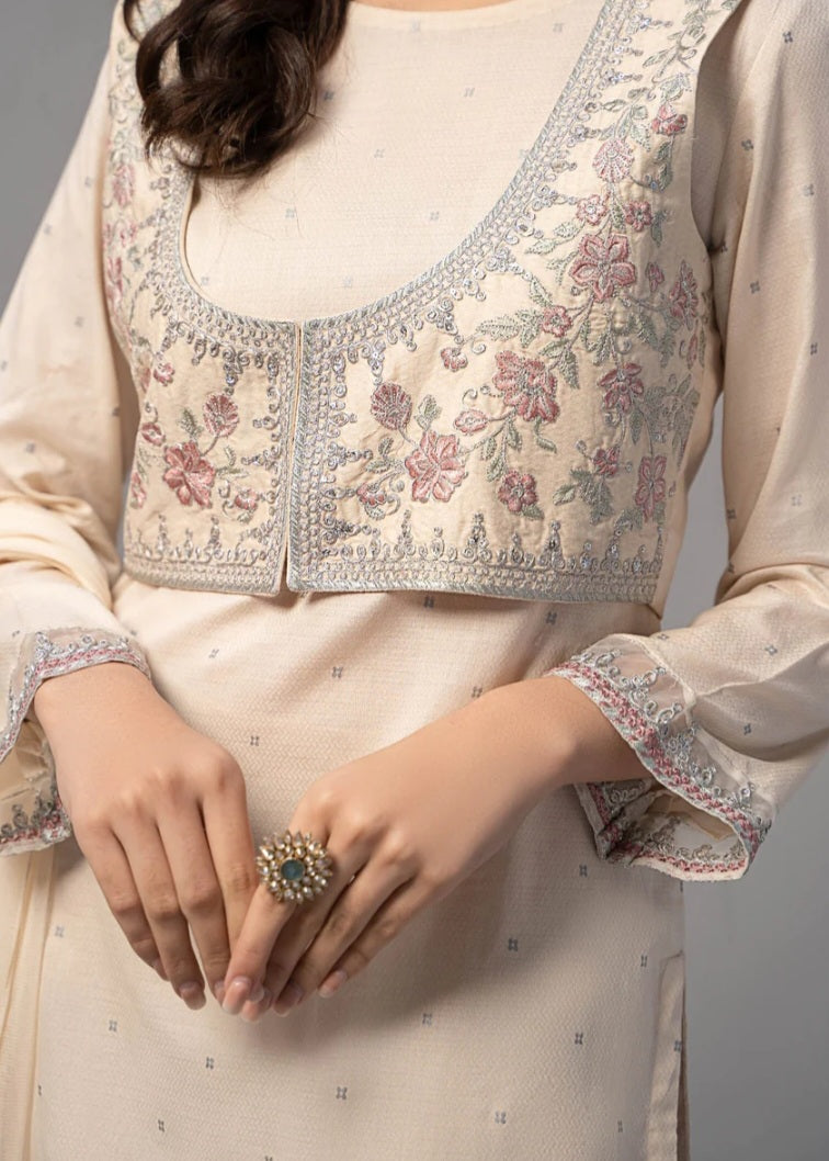 Ivory Gharara Set