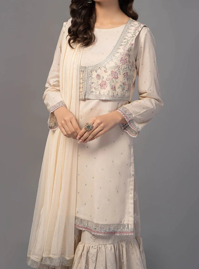 Ivory Gharara Set