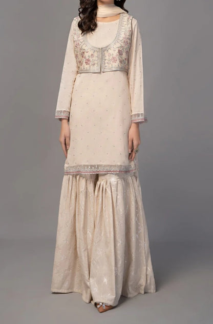 Ivory Gharara Set