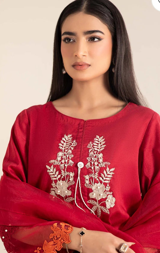 Three Piece Red Maria B Set
