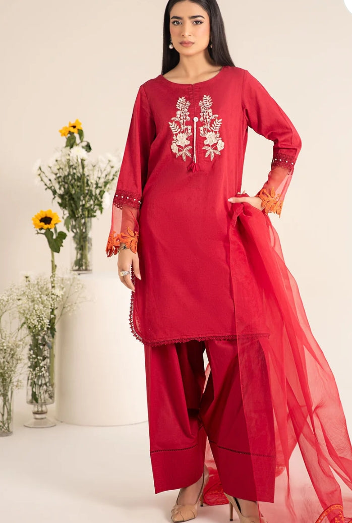 Three Piece Red Maria B Set