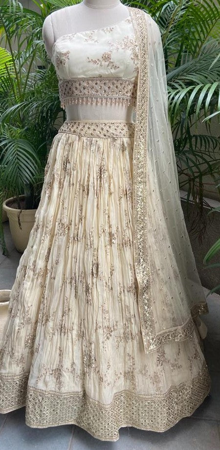 Ivory Gold Lehenga Set