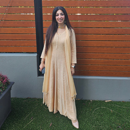 Ivory Lucknowi Anarkali Set