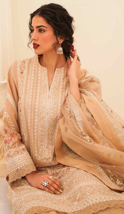 Beige Gharara Suit Set